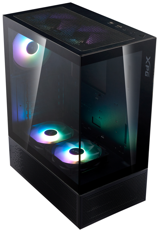 CAJA GAMING XPG INVADER X MINI ATX 1XUSB-C 2XUSB SIN FUENTE ARGB NEGRO - detalle
