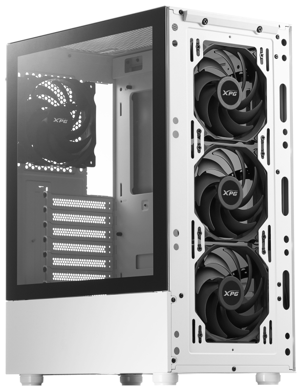 CAJA GAMING XPG MINI-ATX 4X120MM VENT WH SIN PSU - detalle