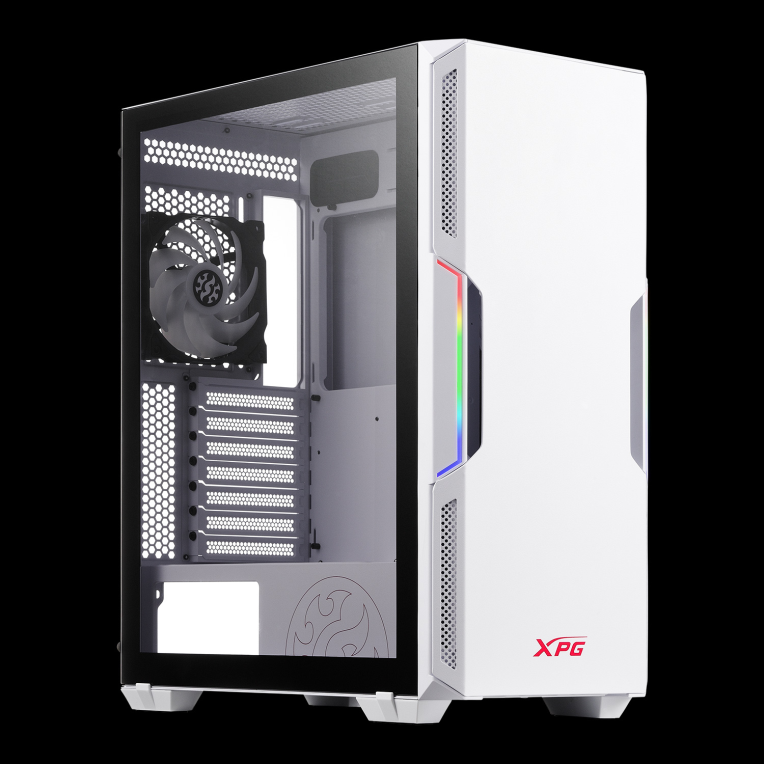 CAJA GAMING XPG STARKER ATX 2XUSB SIN FUENTE ARGB BLANCO - detalle