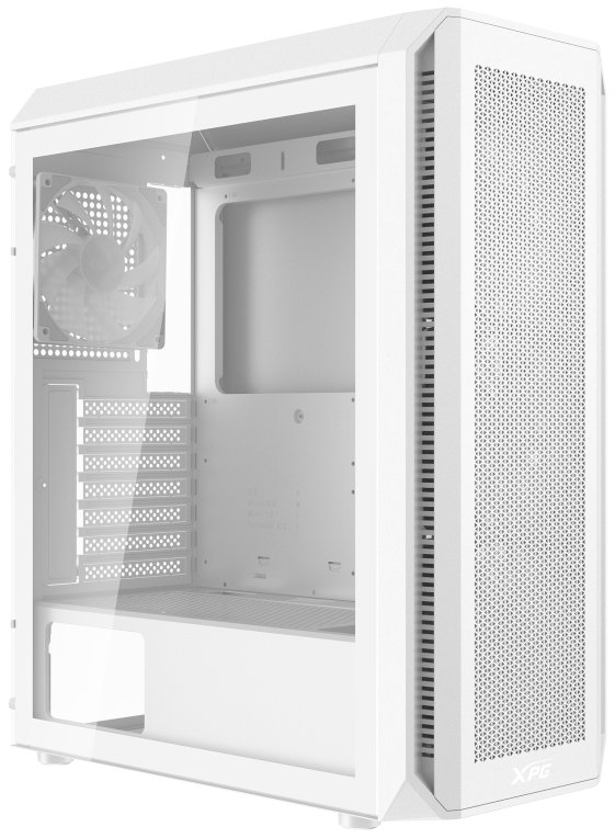 CAJA GAMING XPG VALOR AIR PLUS ATX 4X120MM 1X120MM REV FAN WH SIN PSU - detalle