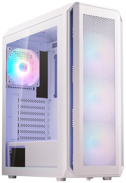 CAJA GAMING XPG VALOR AIR PLUS ATX 4X120MM 1X120MM REV FAN WH SIN PSU - detalle