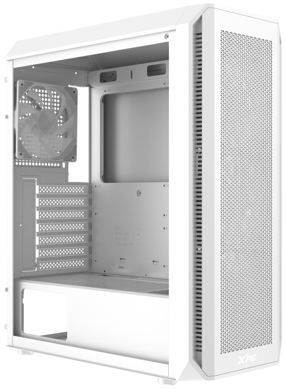CAJA GAMING XPG VALOR AIR PLUS ATX 4X120MM 1X120MM REV FAN WH SIN PSU - detalle