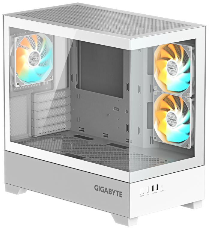 CAJA GIGABYTE M-ATX C201PI 3XVENT 120MM BLANCA - detalle