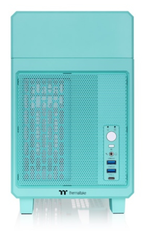 CAJA MICRO ATX THERMALTAKE TR100 USBC X 1 USB 3.0 X 2 SN FUENTE ROSA AZUL - detalle