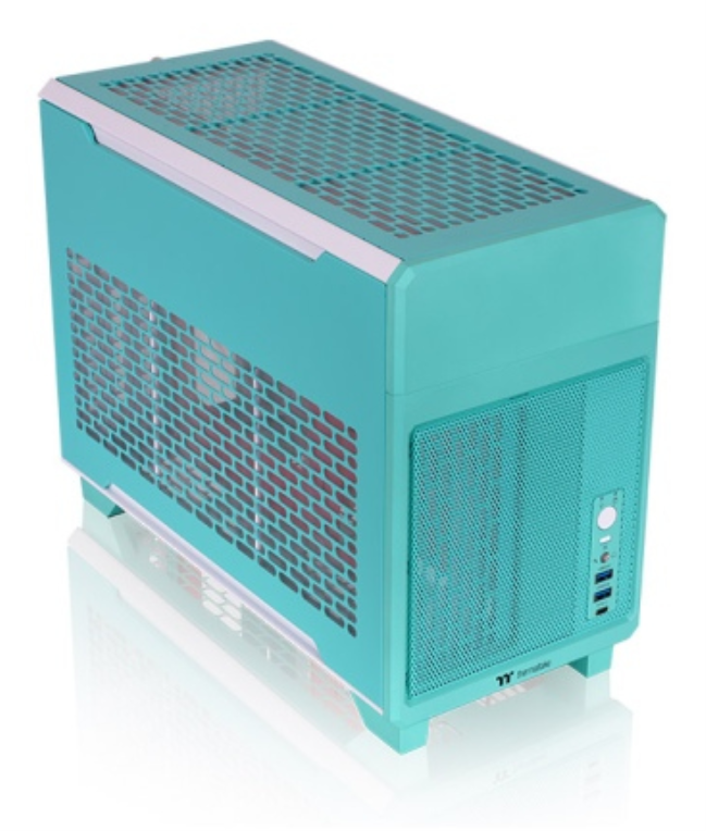 CAJA MICRO ATX THERMALTAKE TR100 USBC X 1 USB 3.0 X 2 SN FUENTE ROSA AZUL - detalle