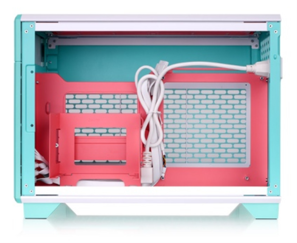 CAJA MICRO ATX THERMALTAKE TR100 USBC X 1 USB 3.0 X 2 SN FUENTE ROSA AZUL - detalle