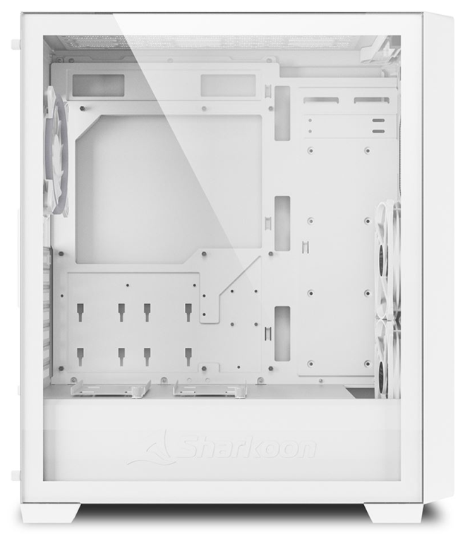 CAJA MIDI ATX SHARKOON VS8 RGB 1USB-A 1XVENT 120MM S/F FUENTE BLANCO - detalle