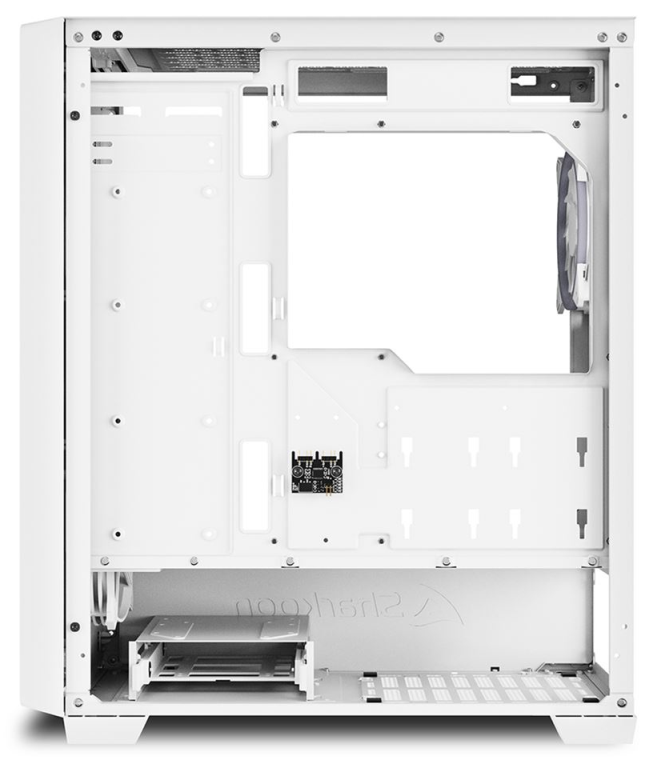 CAJA MIDI ATX SHARKOON VS8 RGB 1USB-A 1XVENT 120MM S/F FUENTE BLANCO - detalle