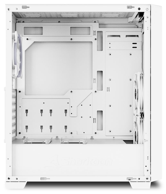 CAJA MIDI ATX SHARKOON VS8 RGB 1USB-A 1XVENT 120MM S/F FUENTE BLANCO - detalle