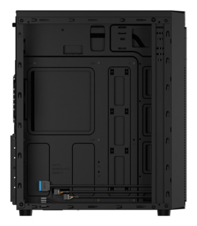 CAJA NATEC ARACANTA MIDI TORRE ATX LECTOR TARJETAS 1XUSB2.0 2XUSB3.0 NEGRO - detalle
