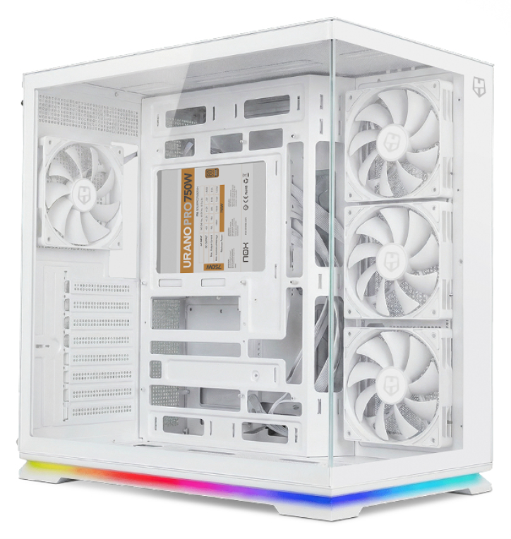 CAJA NOX ATX SEMITORRE HUMMER GALAXY ARGB BLANCA - detalle
