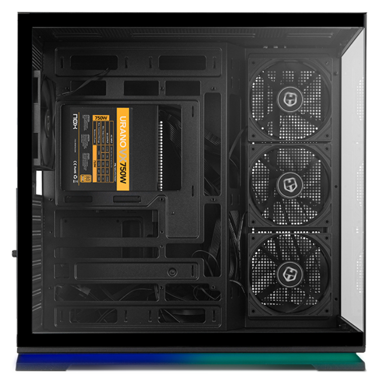 CAJA NOX ATX SEMITORRE HUMMER GALAXY ARGB NEGRA - detalle