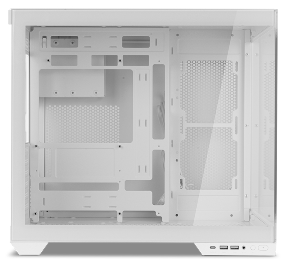 CAJA NOX HUMMER ASTRA NEO SEMITT ATX CRISTAL FRAMELESS BLANCO - detalle