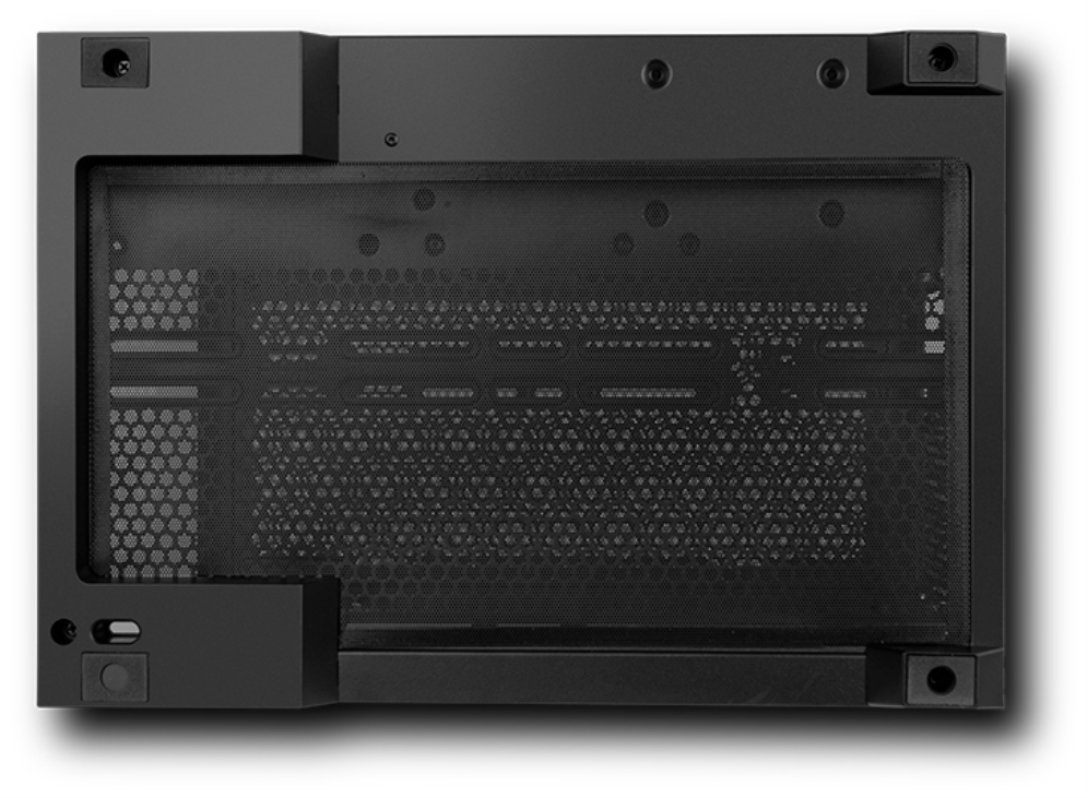 CAJA NOX HUMMER ASTRA NEO SEMITT ATX CRISTAL FRAMELESS NEGRO - detalle
