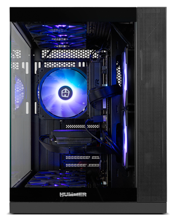 CAJA NOX HUMMER ASTRA NEO SEMITT ATX CRISTAL FRAMELESS NEGRO - detalle