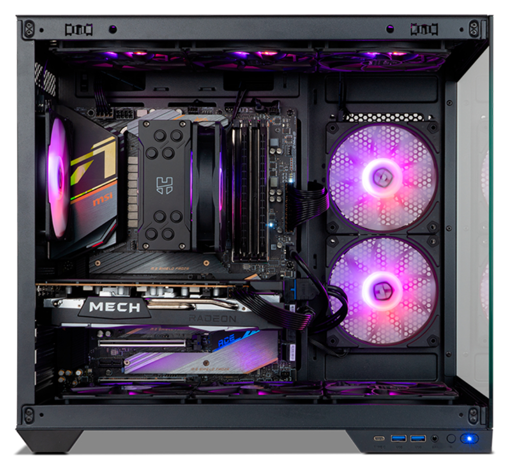 CAJA NOX HUMMER ASTRA NEO SEMITT ATX CRISTAL FRAMELESS NEGRO - detalle