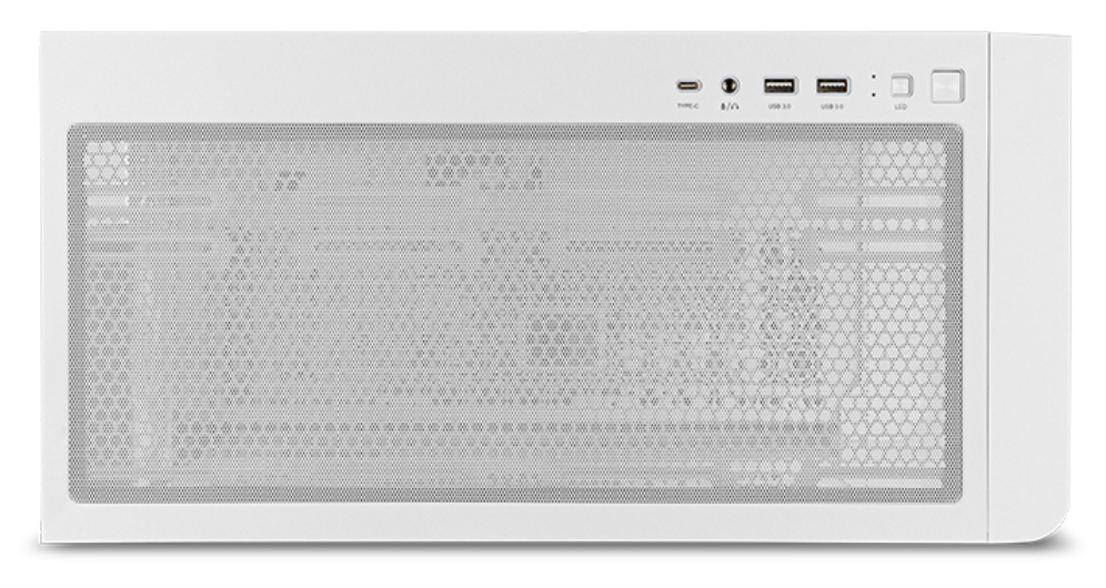 CAJA NOX HUMMER ETHER ATX SEMITORRE CRISTAL CURVO BLANCO - detalle