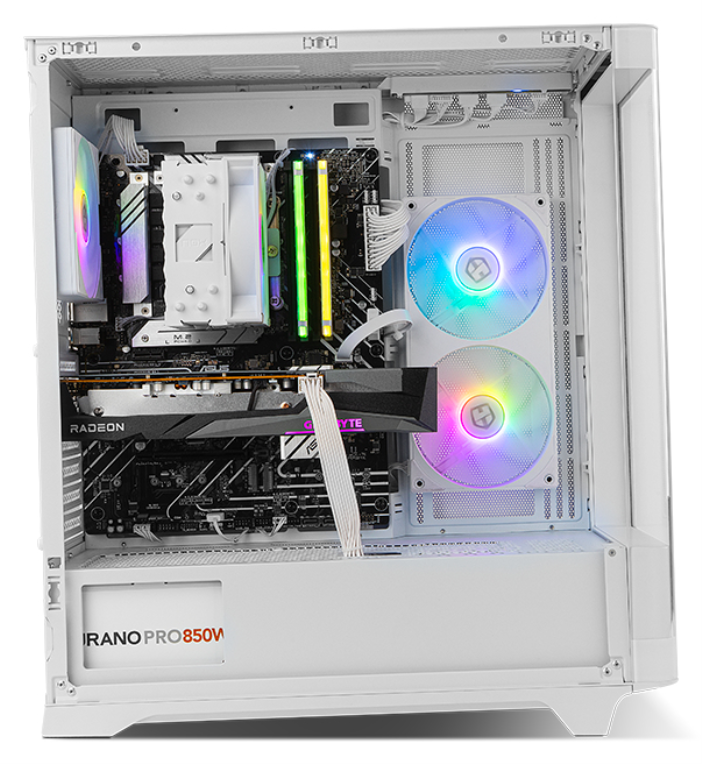 CAJA NOX HUMMER ETHER ATX SEMITORRE CRISTAL CURVO BLANCO - detalle