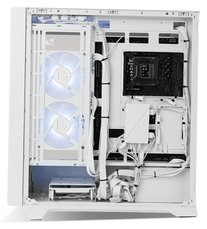 CAJA NOX HUMMER ETHER ATX SEMITORRE CRISTAL CURVO BLANCO - detalle