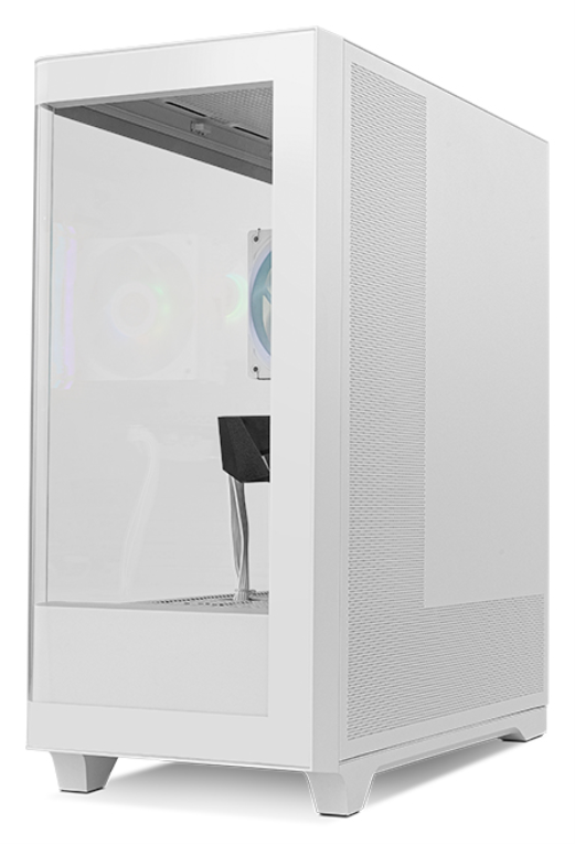 CAJA NOX HUMMER ETHER ATX SEMITORRE CRISTAL CURVO BLANCO - detalle
