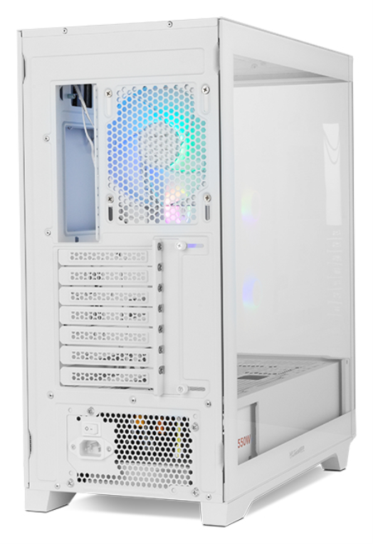 CAJA NOX HUMMER ETHER ATX SEMITORRE CRISTAL CURVO BLANCO - detalle