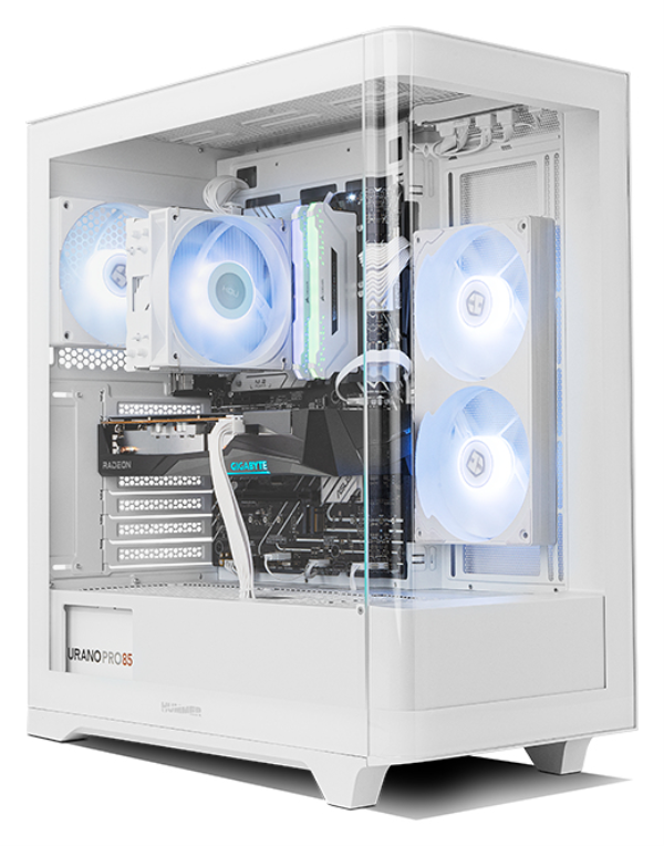 CAJA NOX HUMMER ETHER ATX SEMITORRE CRISTAL CURVO BLANCO - detalle