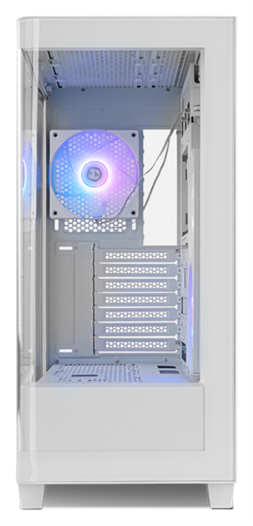 CAJA NOX HUMMER ETHER ATX SEMITORRE CRISTAL CURVO BLANCO - detalle
