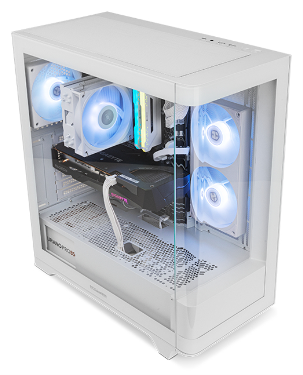 CAJA NOX HUMMER ETHER ATX SEMITORRE CRISTAL CURVO BLANCO - detalle