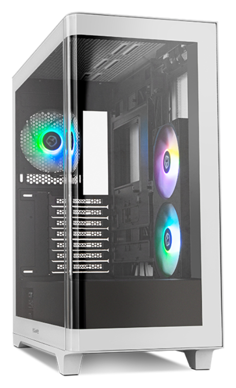 CAJA NOX HUMMER ETHER ATX SEMITORRE CRISTAL CURVO NEGRO-BLANCO - detalle