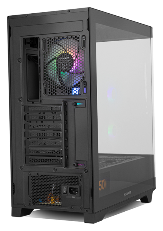 CAJA NOX HUMMER ETHER ATX SEMITORRE CRISTAL CURVO NEGRO - detalle