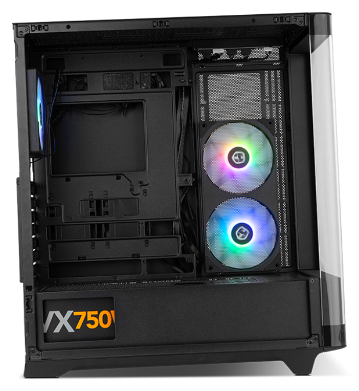 CAJA NOX HUMMER ETHER ATX SEMITORRE CRISTAL CURVO NEGRO - detalle