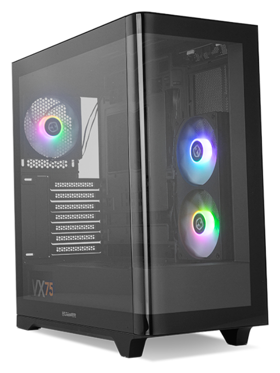 CAJA NOX HUMMER ETHER ATX SEMITORRE CRISTAL CURVO NEGRO - detalle