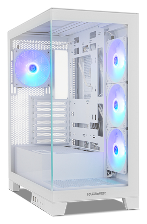 CAJA NOX HUMMER GLOCK SEMITORRE ATX FRAMELESS BLANCO - detalle