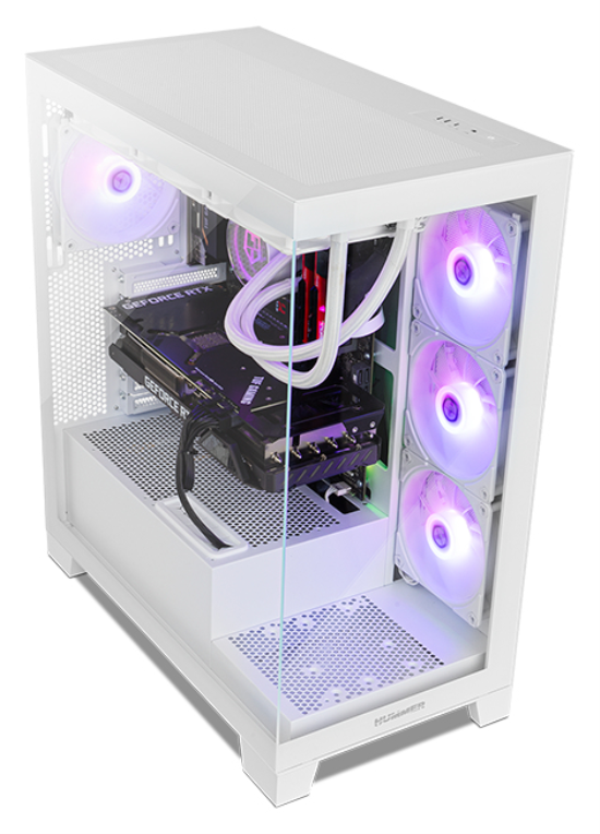 CAJA NOX HUMMER GLOCK SEMITORRE ATX FRAMELESS BLANCO - detalle