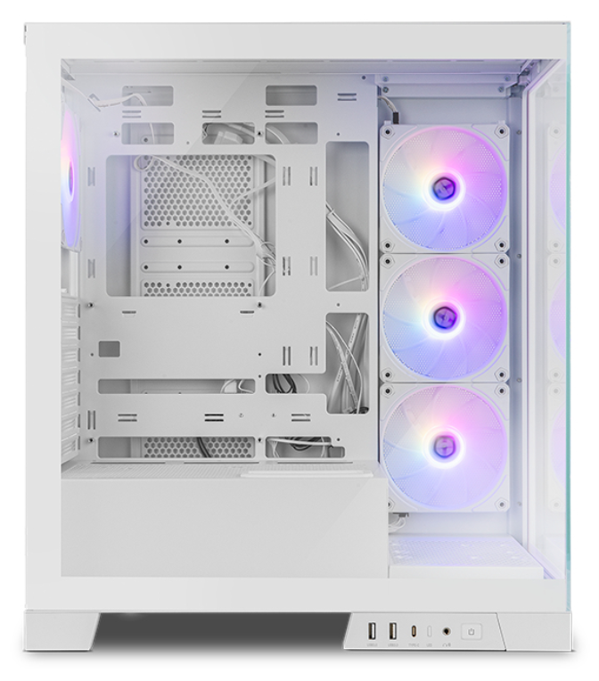 CAJA NOX HUMMER GLOCK SEMITORRE ATX FRAMELESS BLANCO - detalle