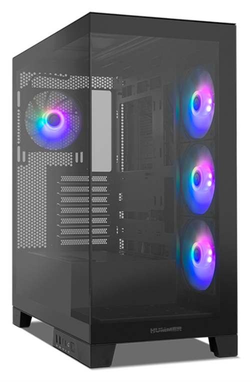 CAJA NOX HUMMER GLOCK SEMITORRE ATX FRAMELESS NEGRO - detalle