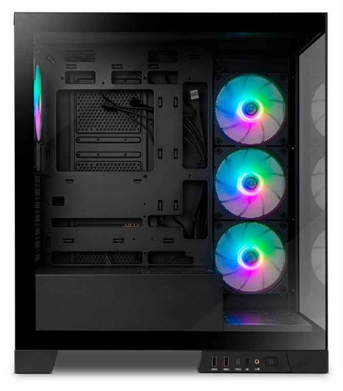 CAJA NOX HUMMER GLOCK SEMITORRE ATX FRAMELESS NEGRO - detalle
