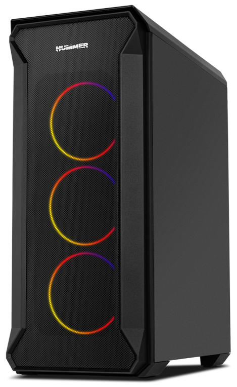 CAJA NOX HUMMER QUANTUM ATX 1XUSB3.0 2XUSB2.0 NEGRO ARGB - detalle