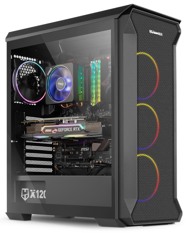 CAJA NOX HUMMER QUANTUM ATX 1XUSB3.0 2XUSB2.0 NEGRO ARGB - detalle