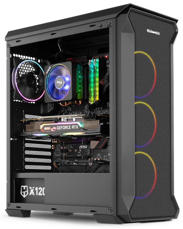 CAJA NOX HUMMER QUANTUM ATX 1XUSB3.0 2XUSB2.0 NEGRO ARGB - detalle