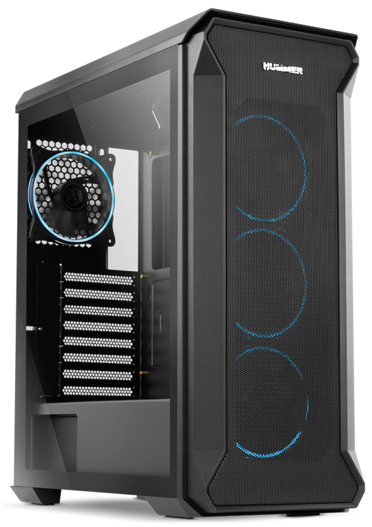 CAJA NOX HUMMER QUANTUM ATX 1XUSB3.0 2XUSB2.0 NEGRO ARGB - detalle