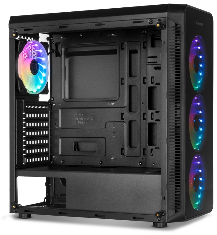 CAJA NOX HUMMER TGM RAINBOW ATX 1XUSB3.0 2XUSB2.0 NEGRO RGB - detalle
