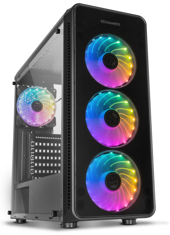 CAJA NOX HUMMER TGM RAINBOW ATX 1XUSB3.0 2XUSB2.0 NEGRO RGB - detalle