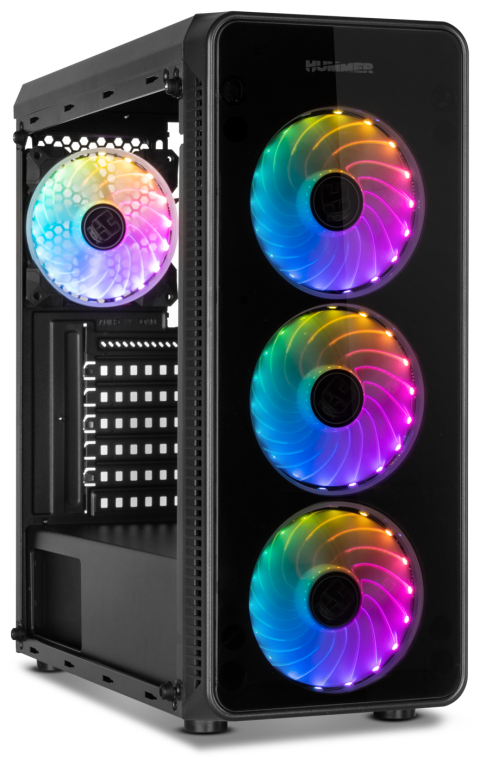 CAJA NOX HUMMER TGM RAINBOW ATX 1XUSB3.0 2XUSB2.0 NEGRO RGB - detalle