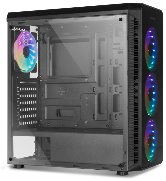 CAJA NOX HUMMER TGM RAINBOW ATX 1XUSB3.0 2XUSB2.0 NEGRO RGB - detalle