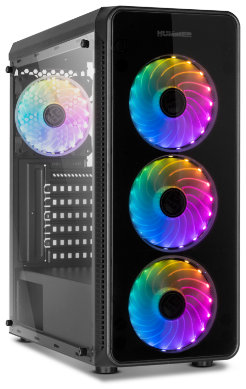 CAJA NOX HUMMER TGM RAINBOW ATX 1XUSB3.0 2XUSB2.0 NEGRO RGB - detalle