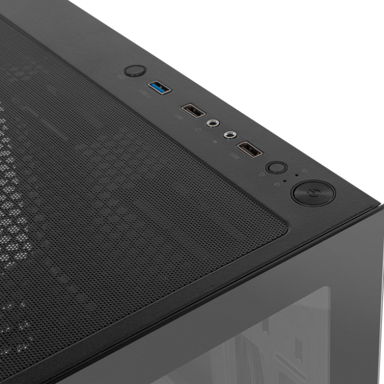 CAJA NOX HUMMER VISION SEMITORRE COMPACTA NEGRA,USB3.0 - detalle