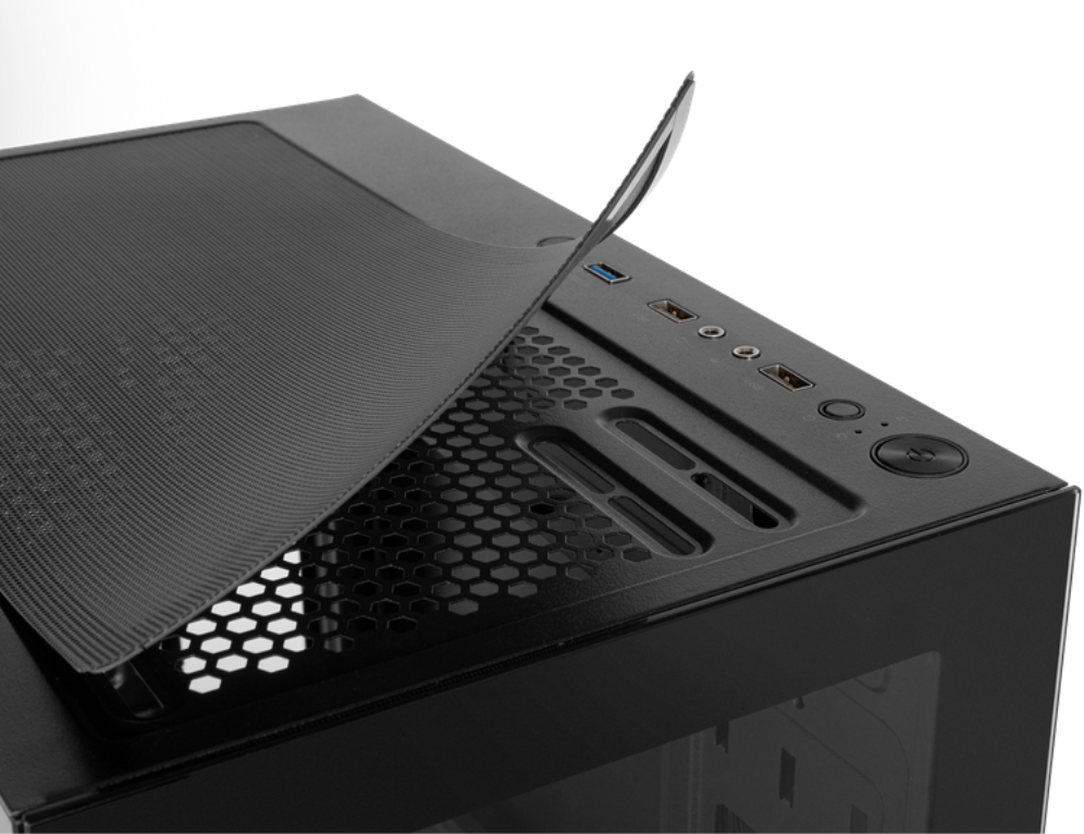 CAJA NOX HUMMER VISION SEMITORRE COMPACTA NEGRA,USB3.0 - detalle