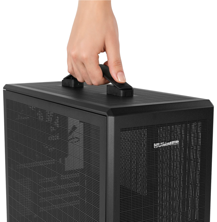 CAJA NOX MICRO ATX HUMMER REFRESH 2XUSB3.0 SIN FUENTE NEGRO - detalle