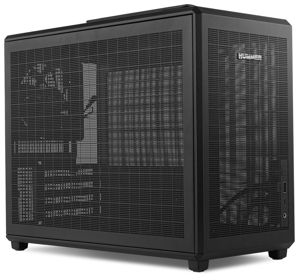 CAJA NOX MICRO ATX HUMMER REFRESH 2XUSB3.0 SIN FUENTE NEGRO - detalle